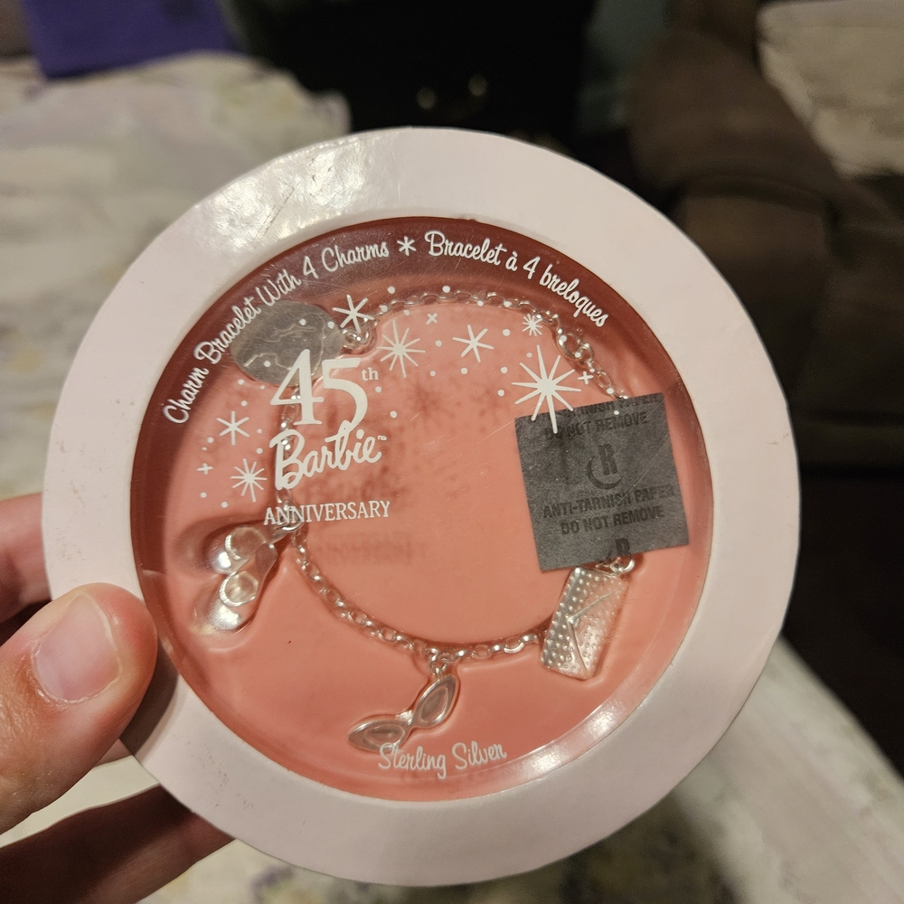 Barbie 45th Anniversary Black and White Charm Bracelet